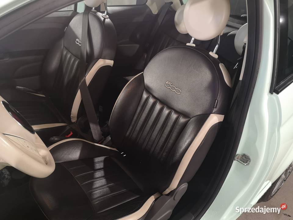 Fiat 500 Lounge Najbogatsza wersja skóry wygląd