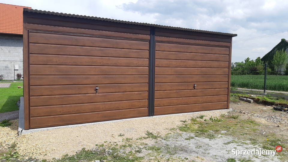 Garaż Blaszany Jednospadowy 6x6m Garaże Blaszane Środa Śląska