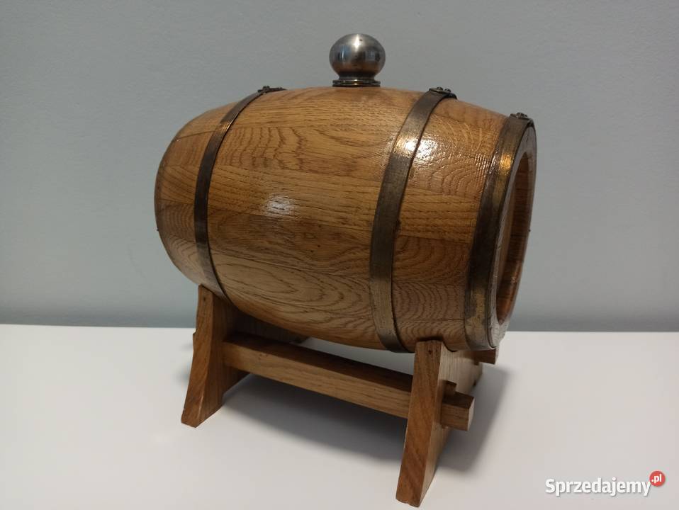 Beczka na alkohol drewno ZBUiAND kolekcjonerska śląskie Bielsko-Biała