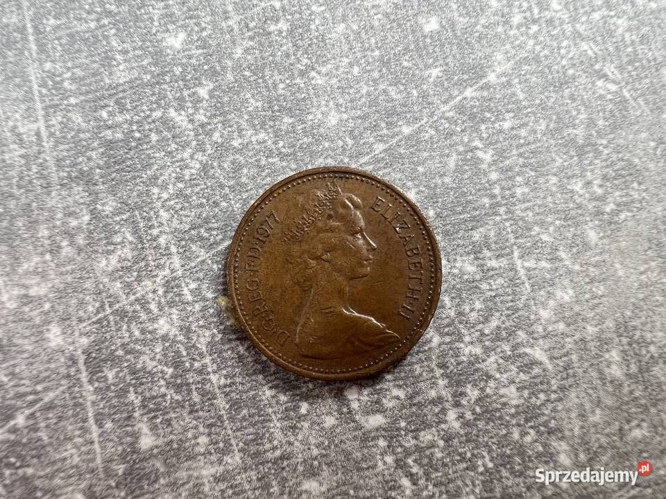 Moneta New Penny 1 z 1977 - Elizabeth II - Wielka Brytania
