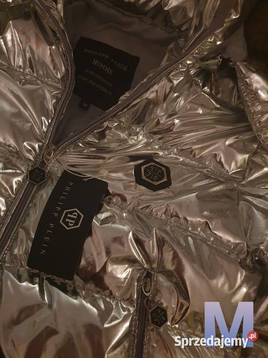 kurtka metaliczna srebrna Plein M Zimowa  Szczecin