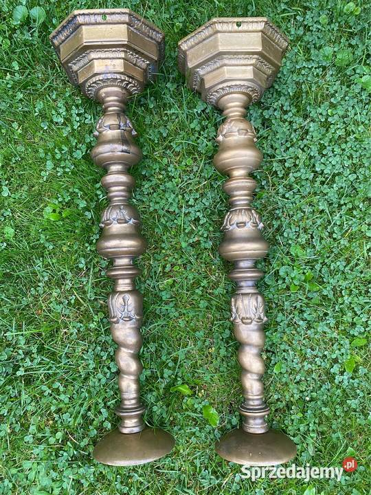 Stare mosiężne świeczniki świecznik kandelabr sprzedam