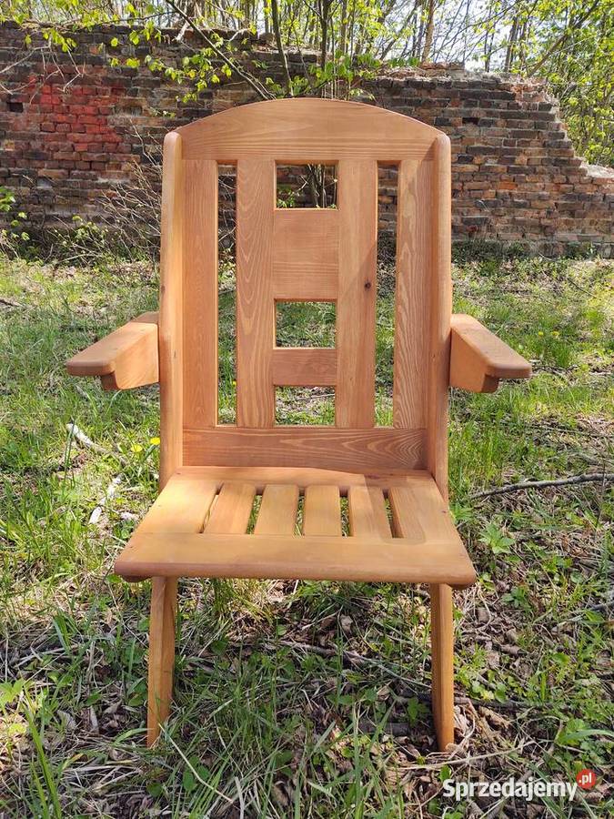 Krzesło ogrodowe drewniane składane tarasowe X Kalety