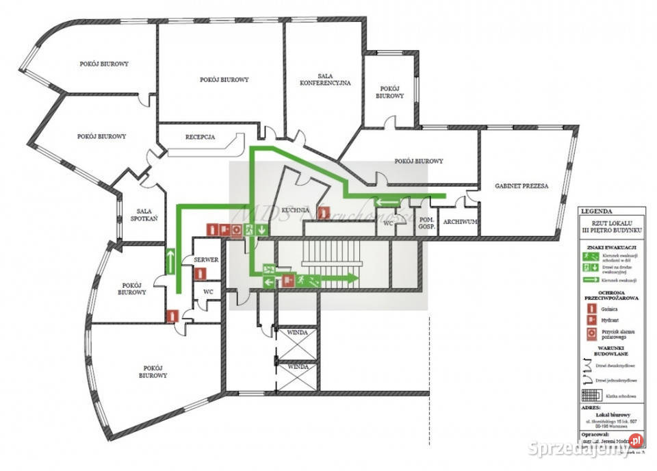 duże biuro metro Dworzec Gdański Warszawa