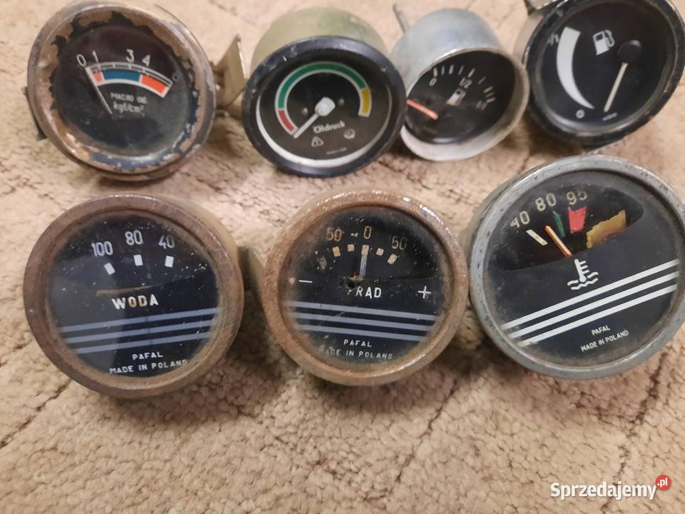 Stare zabytkowe zegary wskaźniki PRL Pafal VDO osobowe Sieradz sprzedam