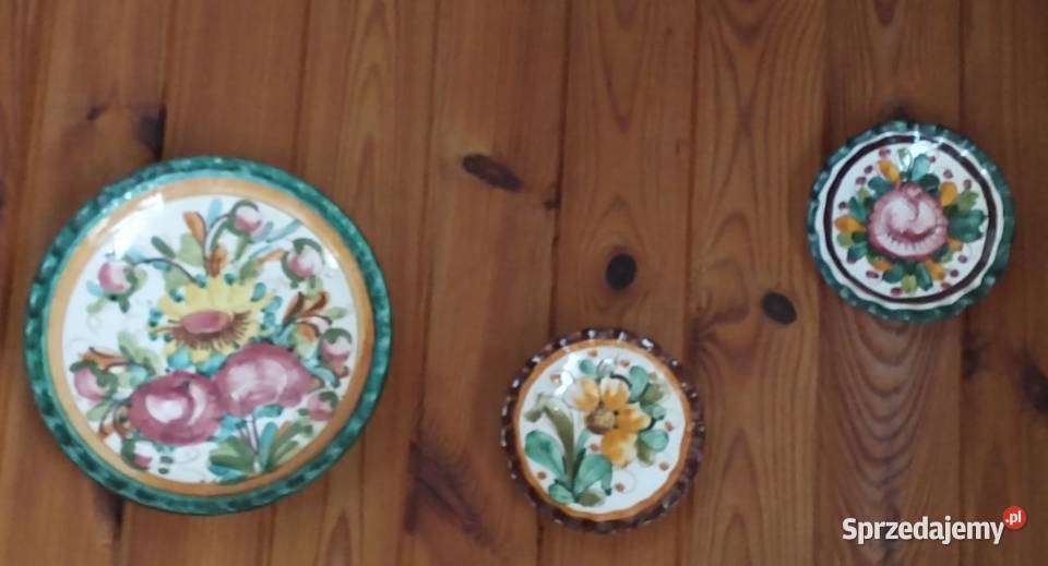 Talerze włoskie ręcznie wykonane trio wielkopolskie Krotoszyn