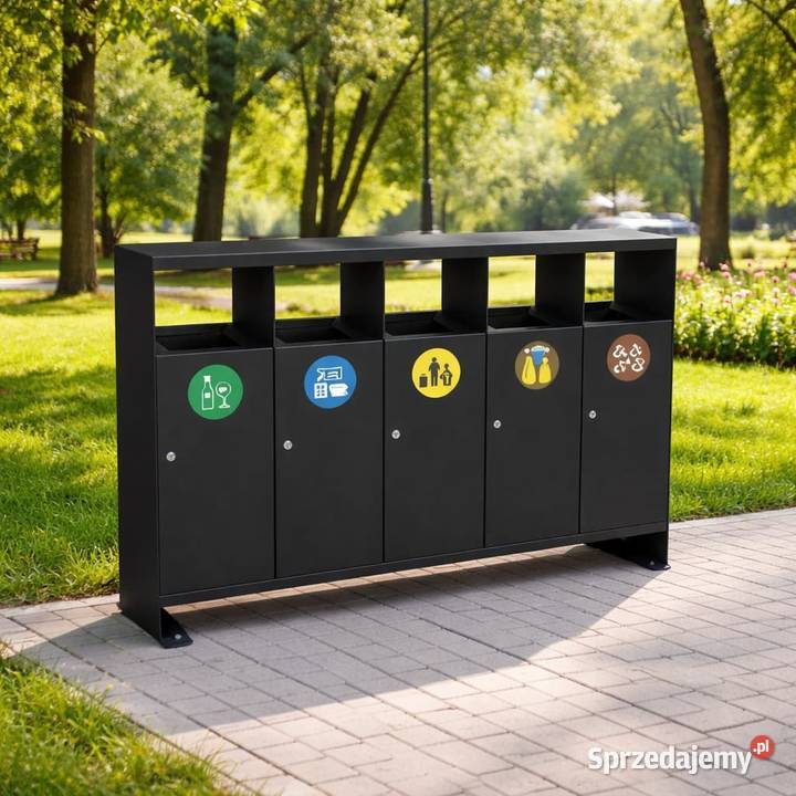 Sekcja segregacji odpadów 5 x 40 L Kielce sprzedam