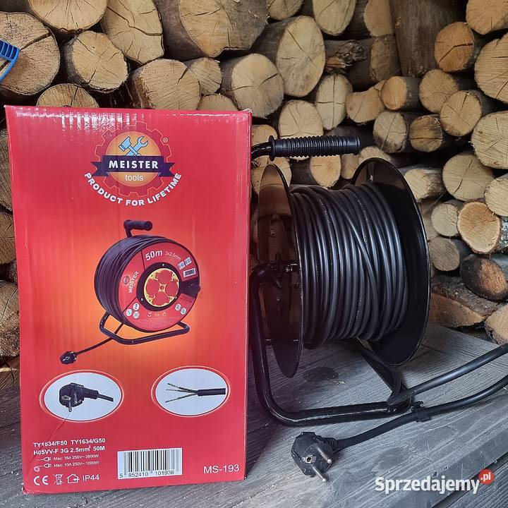 Przedłużacz na metalowym bębnie 50 m Szczecin