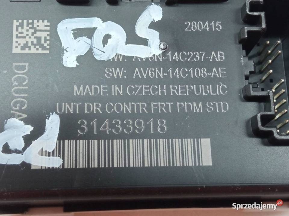 MODUŁ PDRZWI PRAWY PRZÓD 31433918 Volvo V40 II