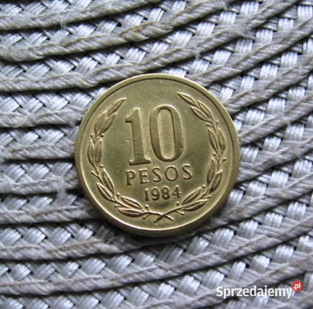 Cile 10 Peso 1984r Anioł Zrywający Kajdany Kalisz