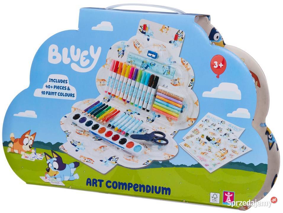 Bluey Kredki Farbki Flamastry Zestaw Plastyczny Mogilany