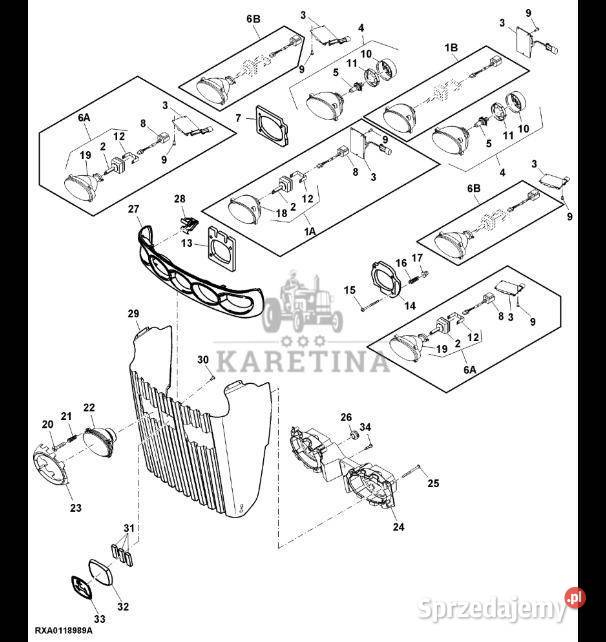 RE325833 John Deere 8345R Lampa Jastrzębniki sprzedam