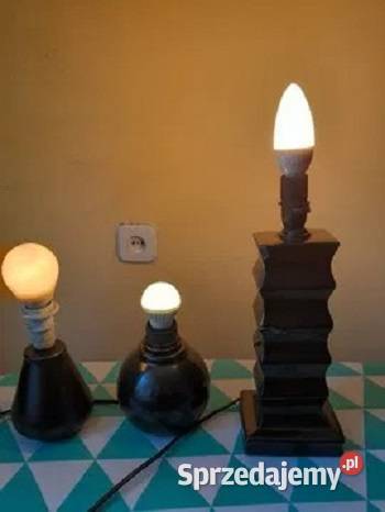 Trzy lampki vintageklosze śląskie Sosnowiec