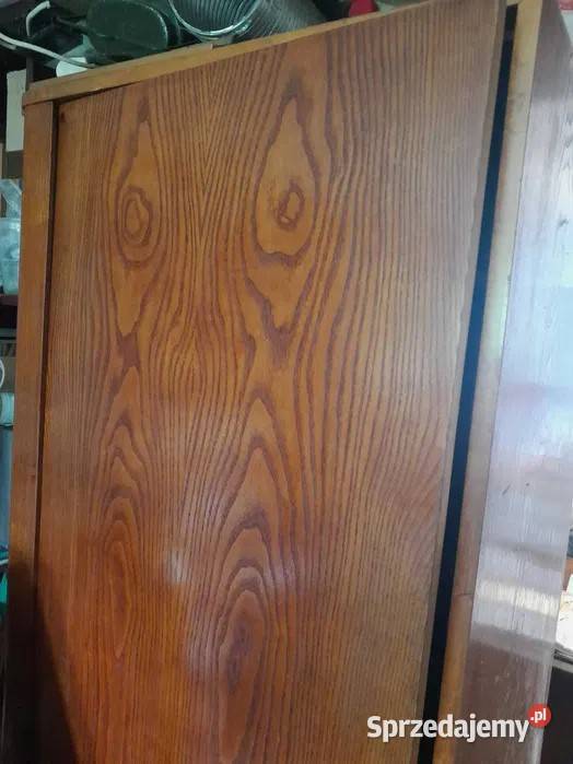 unikat szafa PRL z lat 50tych drewno fornirowane Starogard Gdański