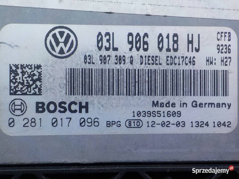 VW SHARAN II 20 TDI 12r sterownik komputer Suków