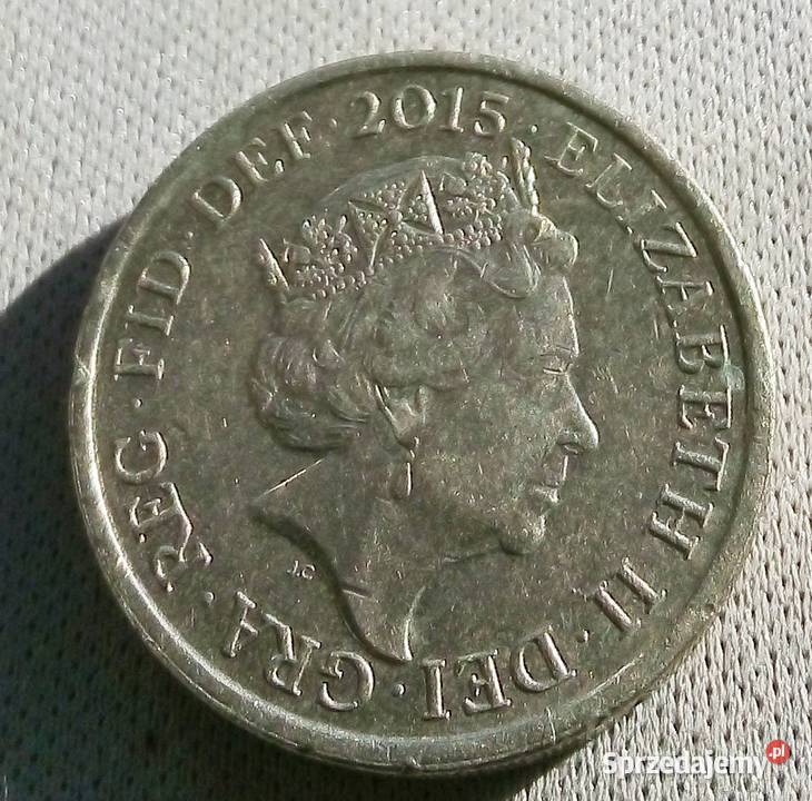 WIELKA BRYTANIA ONE POUND2015 r HERB KRÓLEWSKI 3 Legionowo