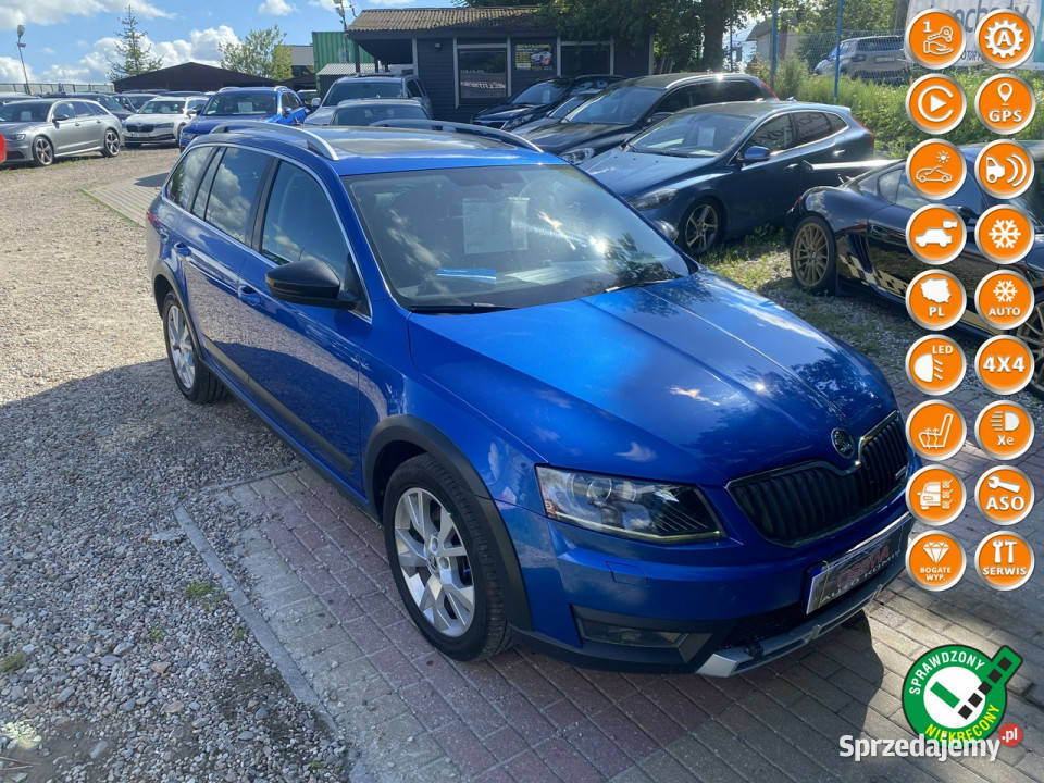 koda Superb Scout 20tsi 184 automat 4x4 ledy aluminiowe felgi Gdańsk