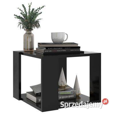 Stolik kawowy czarny 40x40x30 materiał Warszawa
