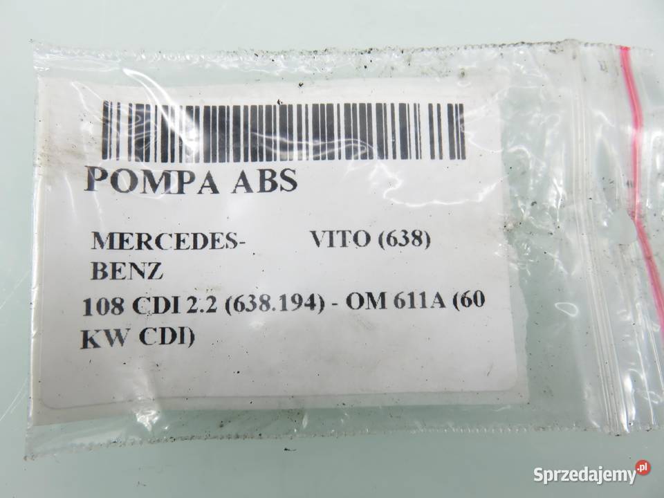 POMPA ABS MERCEDES VITO 638 0265900033 Układ hamulcowy