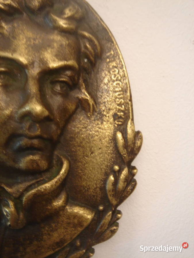 Kościuszko plakietka z mosiądzu stara Łódź