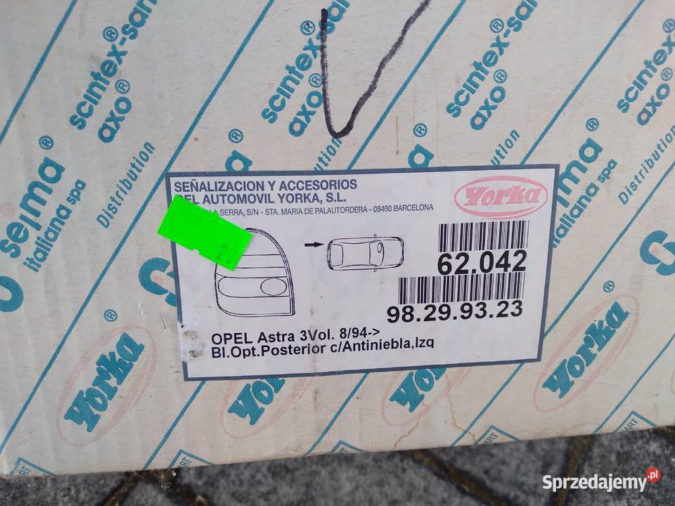 Astra F 96r lampa lewa tylna nowa Strzelce Krajeńskie sprzedam