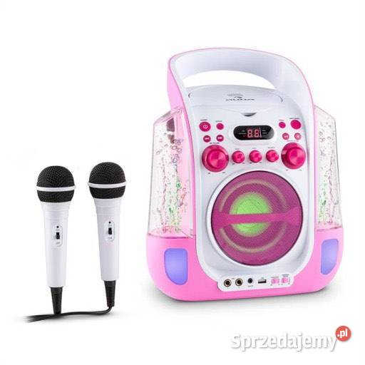 Kara Liquida zestaw karaoke CD USB MP3 strumień wodny LED 2 x mikrofon