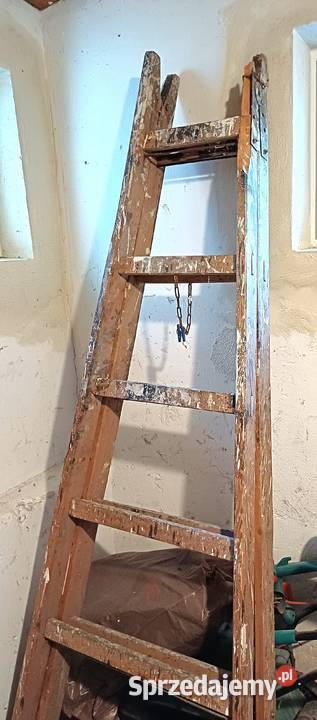 drabina drewniana rozstawna 6 szczeblowa Kraków sprzedam