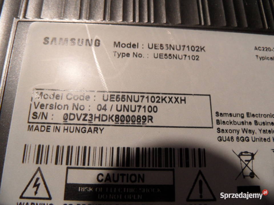 plyta glowna telewizora samsung UE55NU7102K Elektronika Kielce