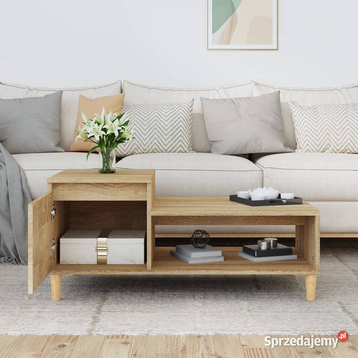 Stolik kawowy dąb sonoma 100x50x45 materiał Stoły