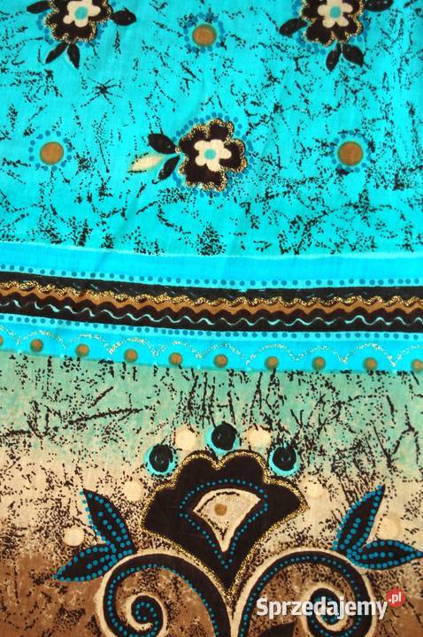 Spódnica midi rozkloszowana turkus brąz Drapers Lublin