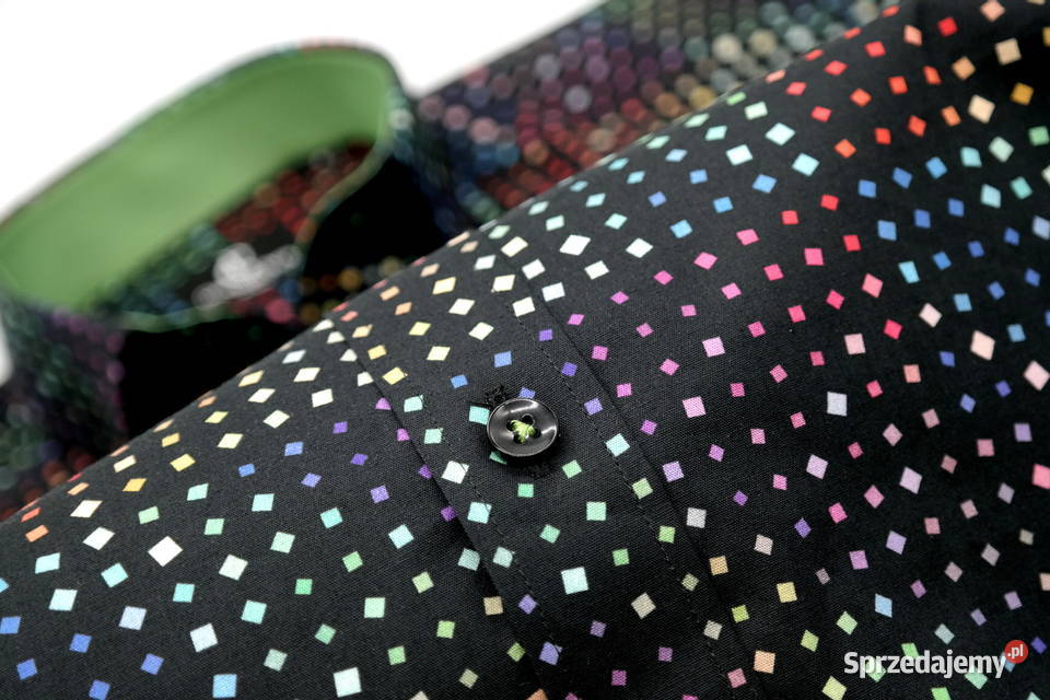 GIOVANNI PERA Koszula Męska K002 Czarna KOSTKA Ostrów Wielkopolski