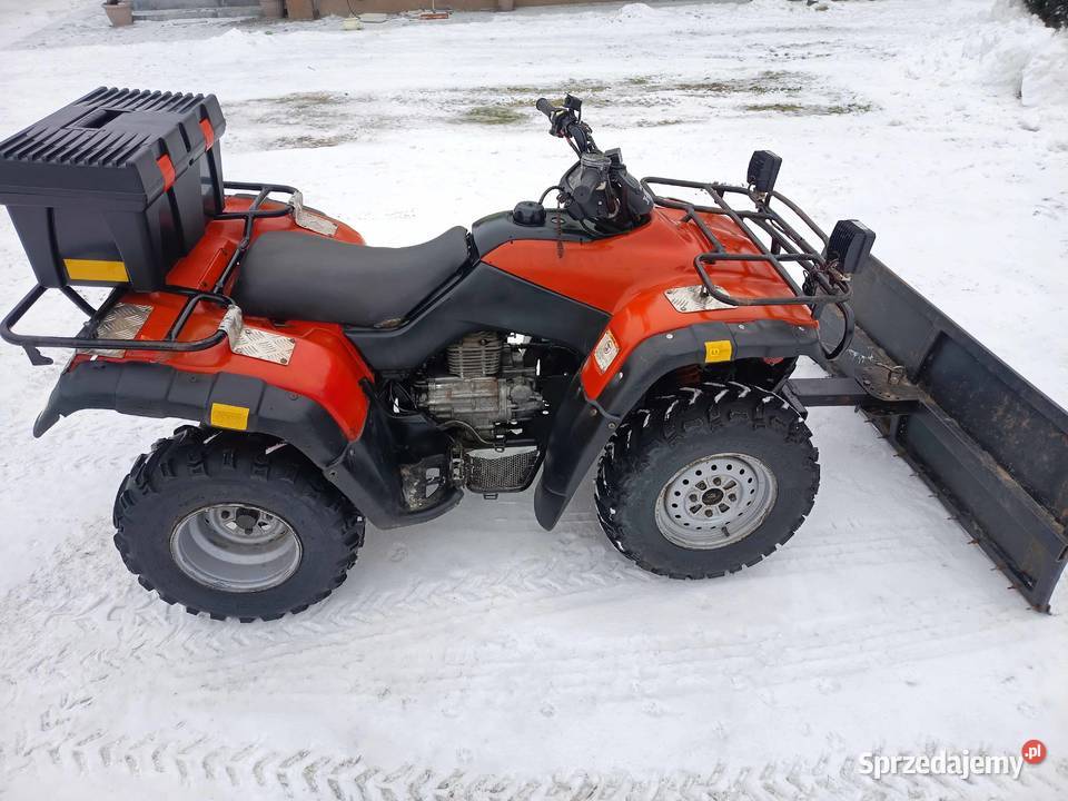 Quad Honda Fourtrax 350 4x4 Pług wyciąarka hak mazowieckie Wsola