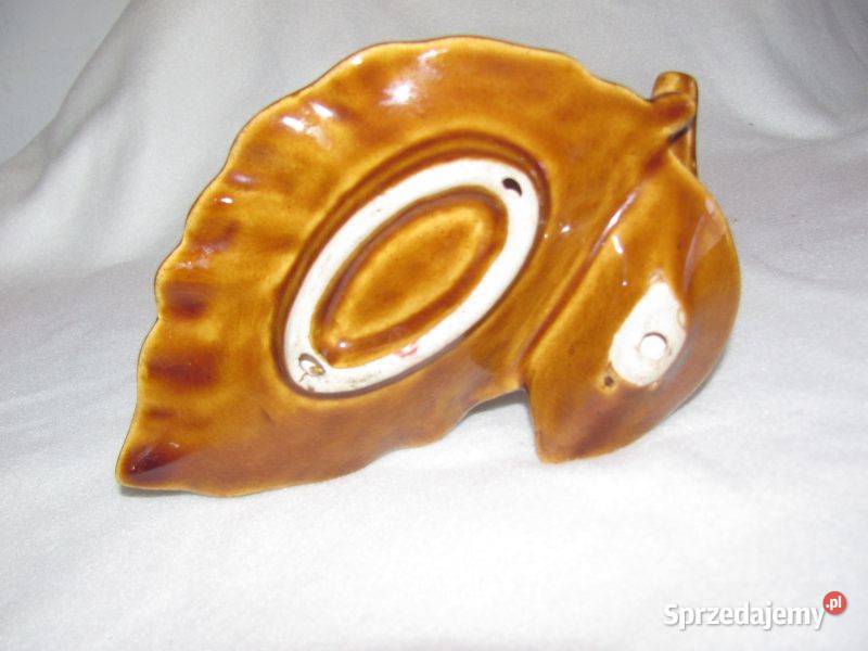 popielniczka z fajka z PRLu kamionka vintage Porcelana i szkło Zamość