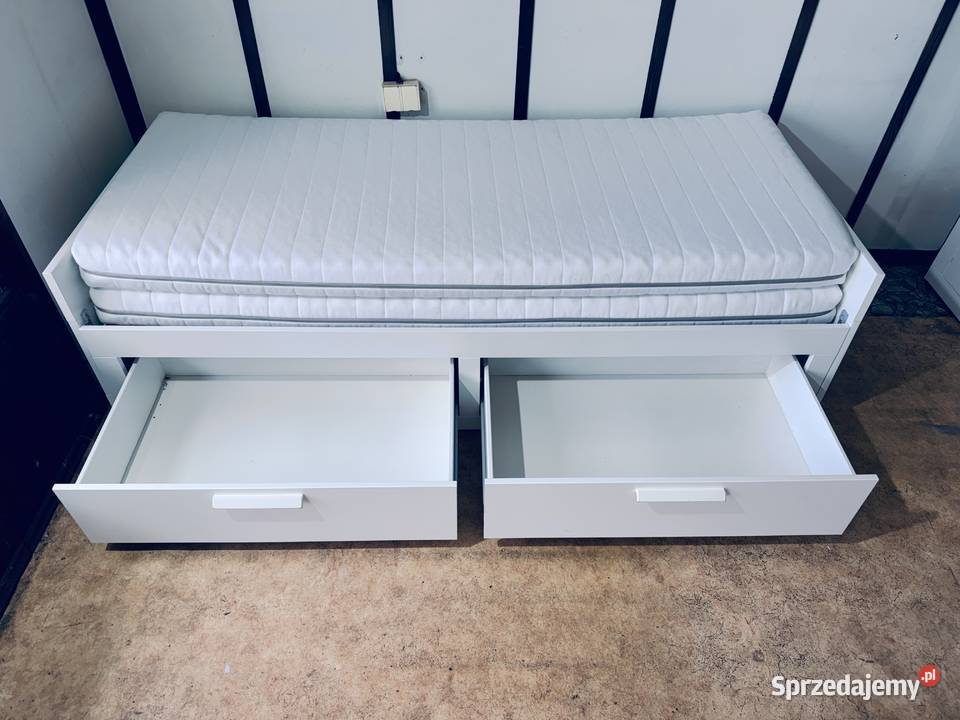 IKEA BRIMNES Leżanka Łóżko z 2 szufladami 2