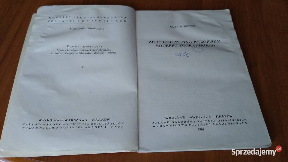 Ze studiów rękopisem Kodeksu Zografskiego Gdańsk