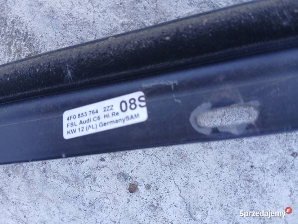 Listwa chromowana drzwi Prawy tył Audi A6 C6 Szczerbice