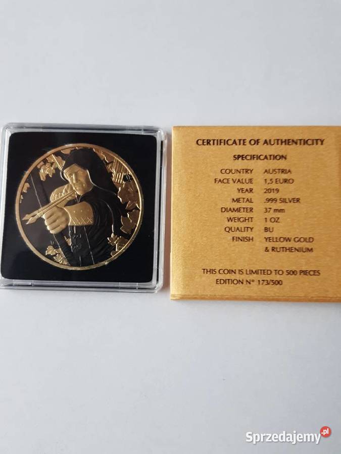 ROBIN HOOD 1 uncja srebra 2019r Numizmatyka Potulice