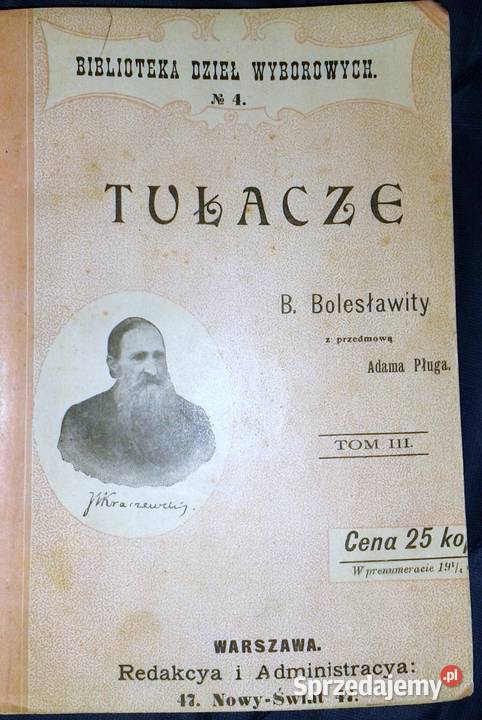 Tułacze Tom 3 wyd 1897r B Bolesławity Rok wydania 1897 Chełm