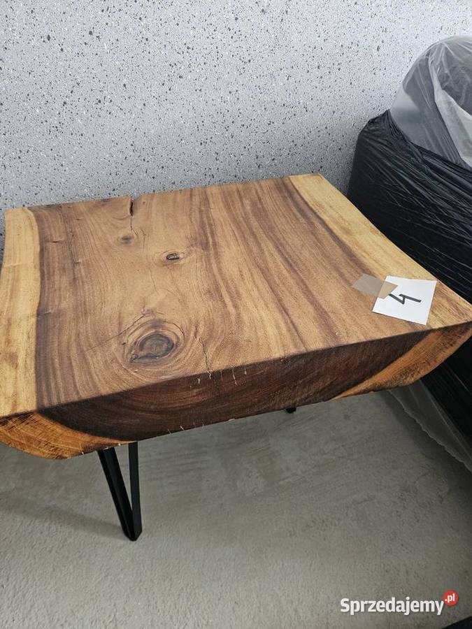 Designerski stolik z litego drewna Suar loft Mysłowice