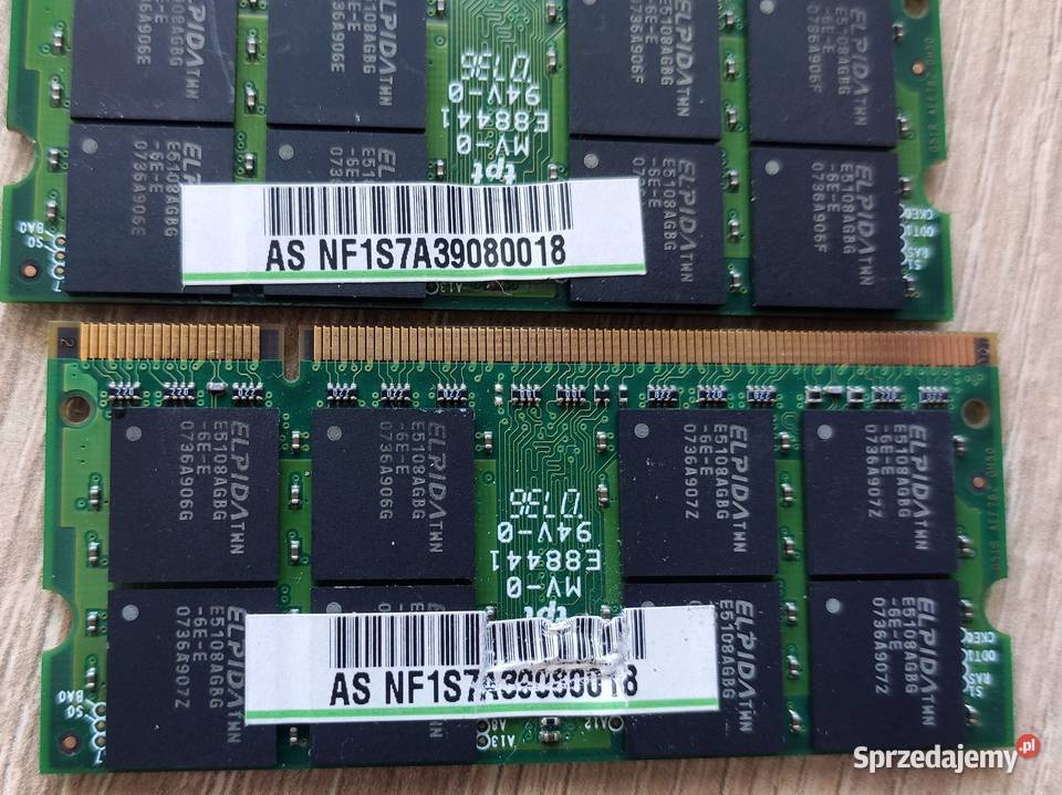 Pamięć RAM Elpida 04G001617652 GDDR2667 1GB Tuchola