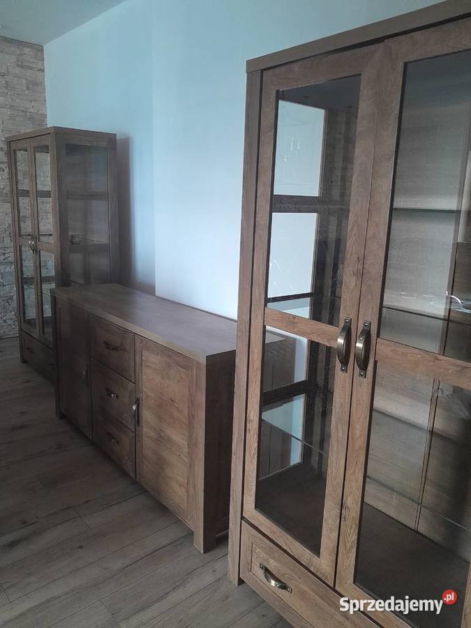 Dwie witryny I komoda kredens dziki dąb lubelskie Grabowiec sprzedam