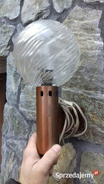 Retro lampa wiszaca kinkiet Kamenicky enov lata Lubań