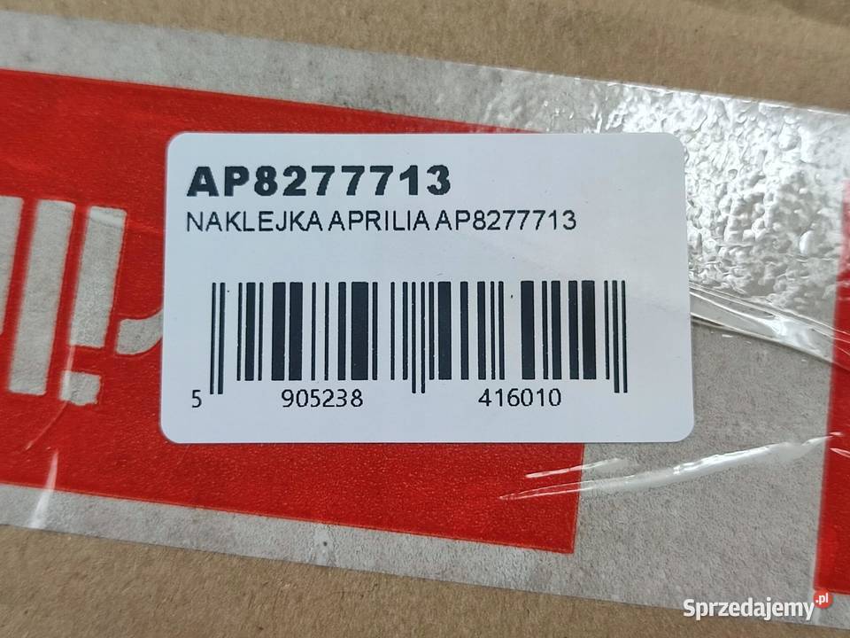 NAKLEJKA NA NADKOLE LEWY PRZÓD APRILIA SR 50 R Akcesoria samochodowe lubelskie sprzedam