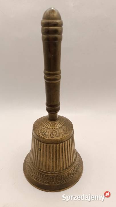 Duży dzwonek z pięknymi reliefami żółty kolor Zamość