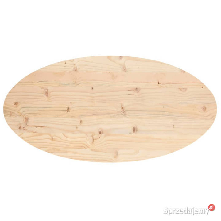 Blat stołu 90x45x25 lite drewno sosnowe owalny Warszawa