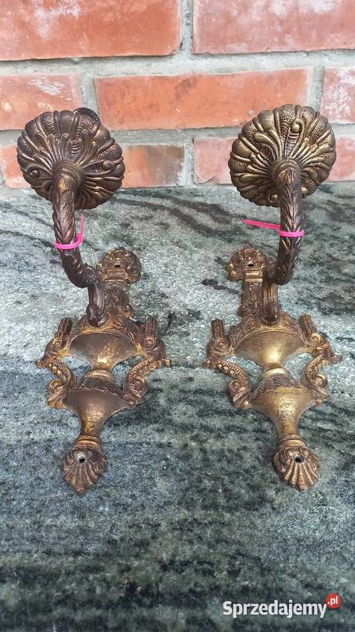 Kinkiet mosiężny 2 Lampka nocna metalowa Gawroniec