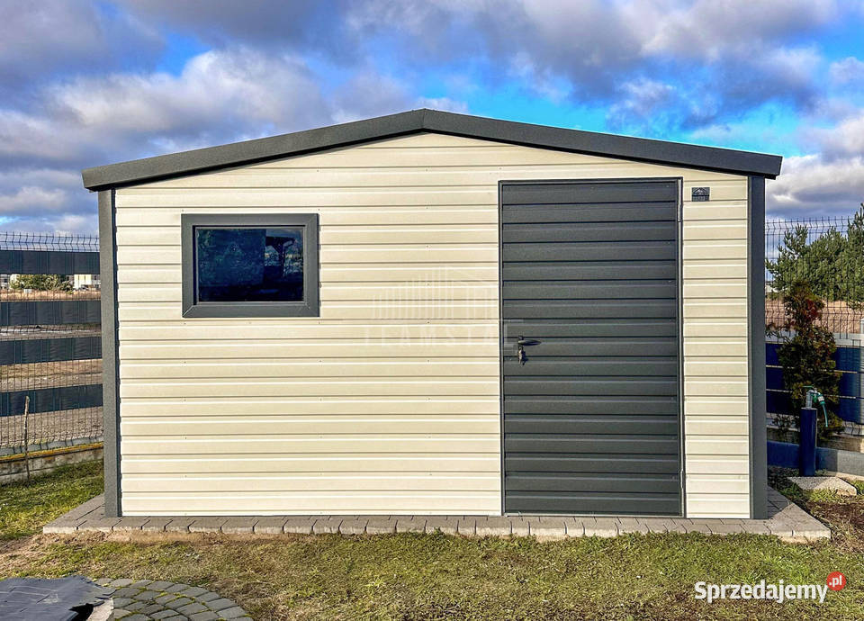 Schowek domek ogrodowy 4x2m drzwi okno dach