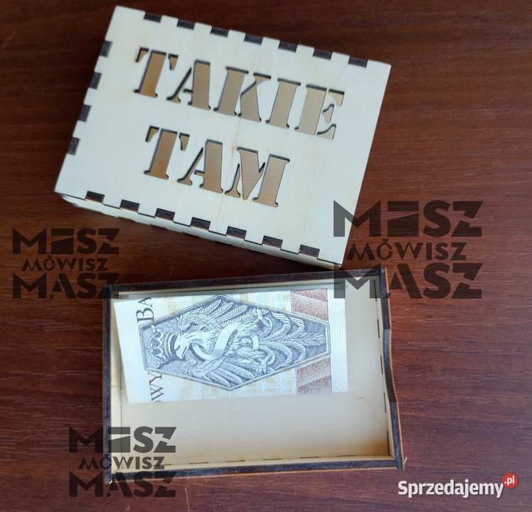 Pudełko na kasę hajs pieniądze Mikołaja ślub wielkopolskie Racot