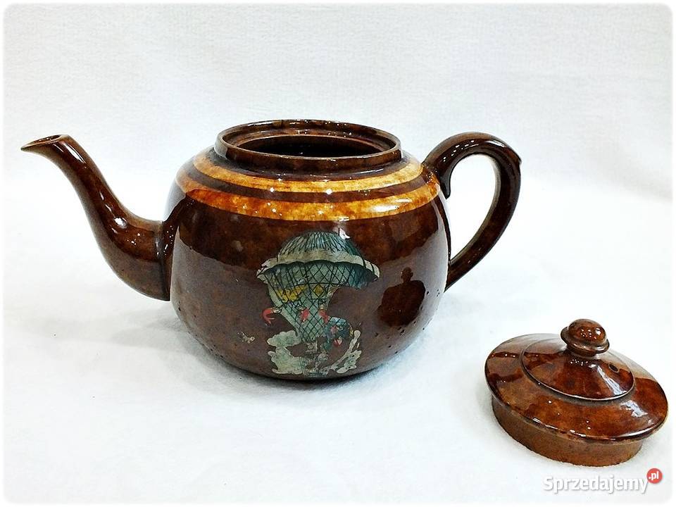 Stary ceramiczny Dzbanek Imbryk VEB do kawy brązowy lubuskie