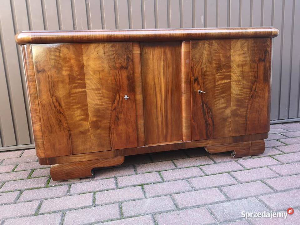 Komoda ARTDECO RTV Niska Orzech Zgrabna Stara Swarzędz sprzedam